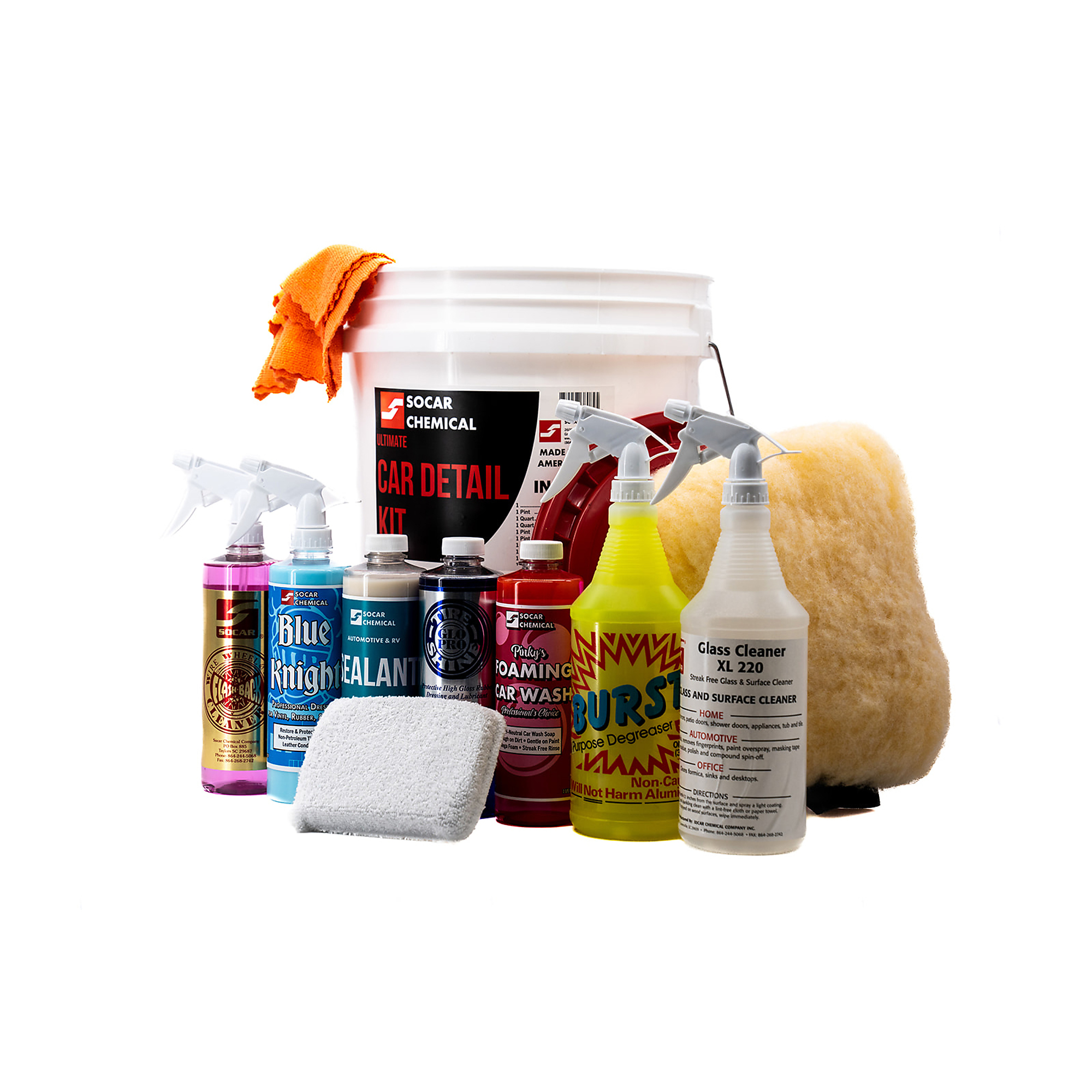 SOCAR Pro Grade Auto Cleaning Detailing Kit - 12 Piece, Model# SCO-CWK-2